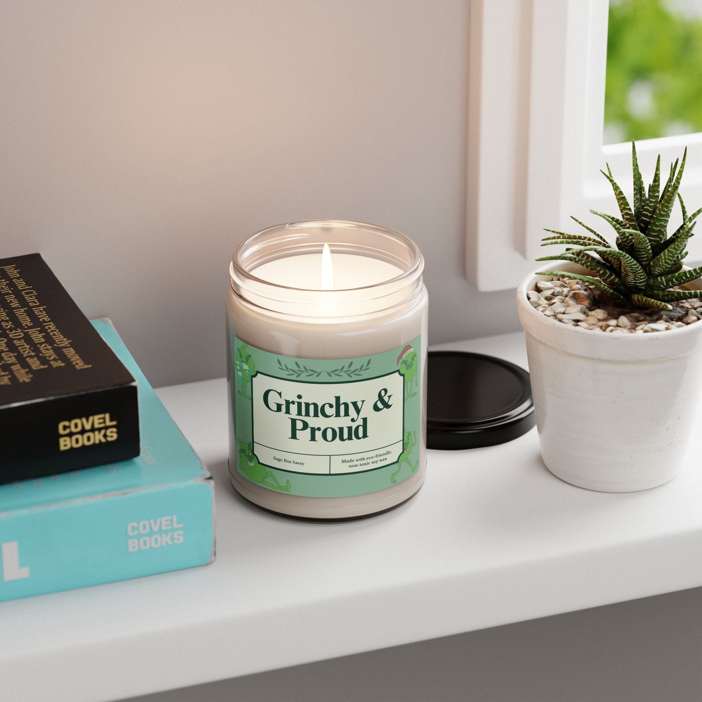 Grinch Vibes, Relaxation Candle, Mental Health, Scented Candle, Best Friend gift, Hate Christmas
