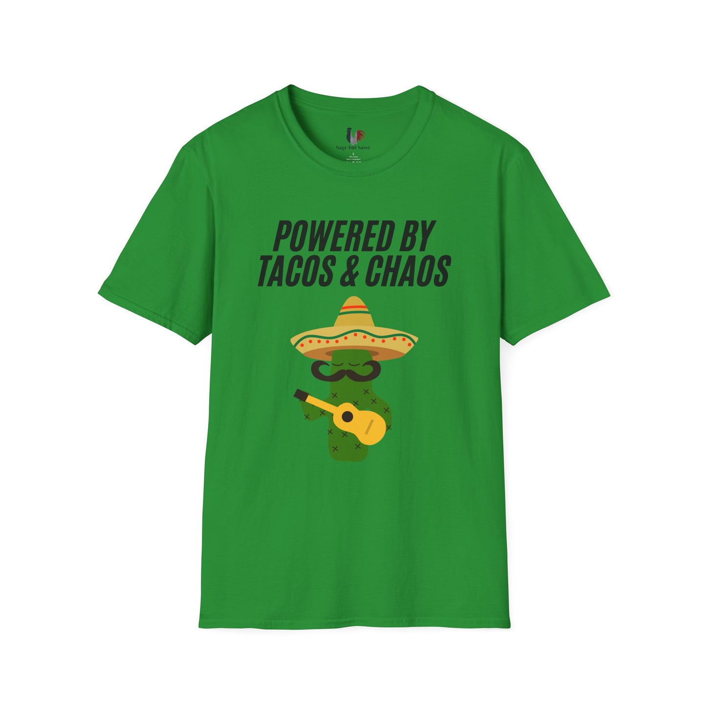 Powered by tacos and chaos, T-Shirt, Funny Cinco de Mayo gift