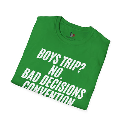Boys trip? No. Bad decisions convention, T-Shirt, Funny Bachelor Party Tee