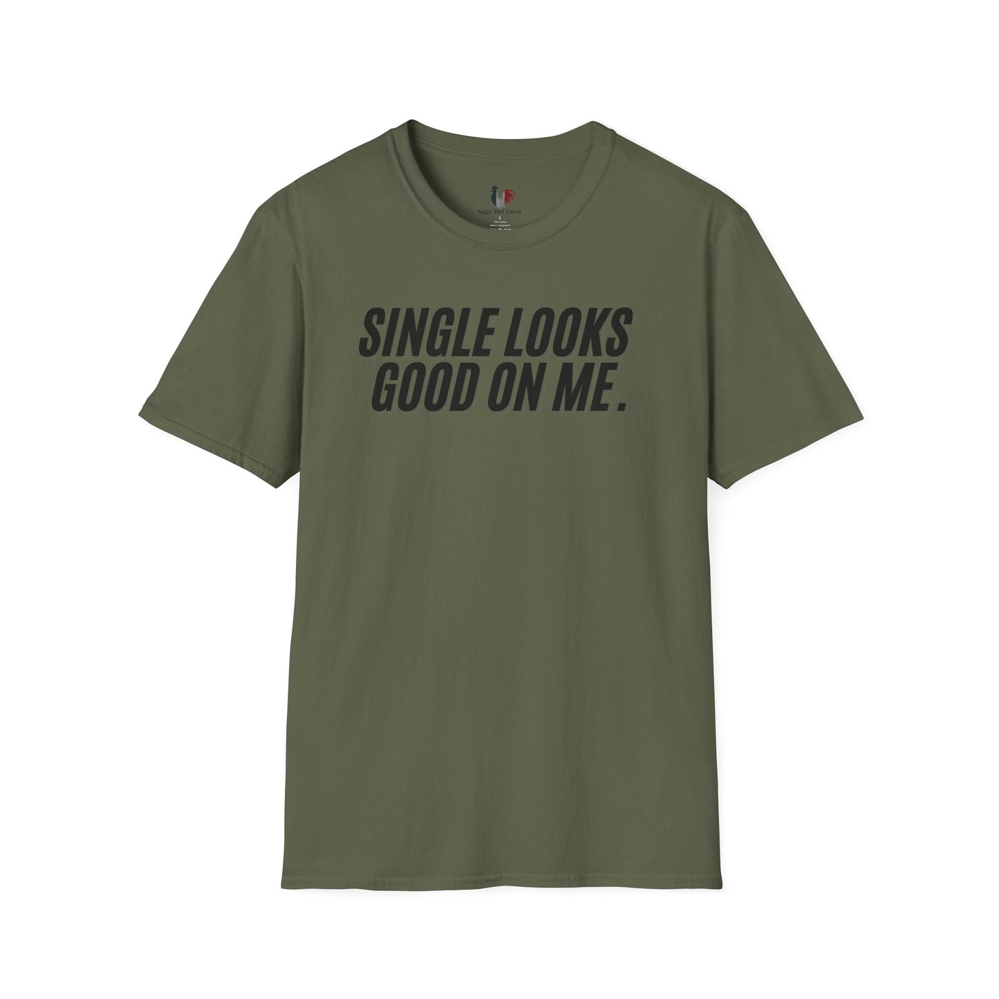 Single looks good on me, Unisex Softstyle T-Shirt, Divorce/Breakout