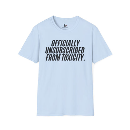 Officially unsubscribed from toxicity, Unisex Softstyle T-Shirt, Divorce/Breakout, mental health