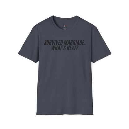 Survived marriage what's next, Unisex Softstyle T-Shirt, Divorce/Breakout