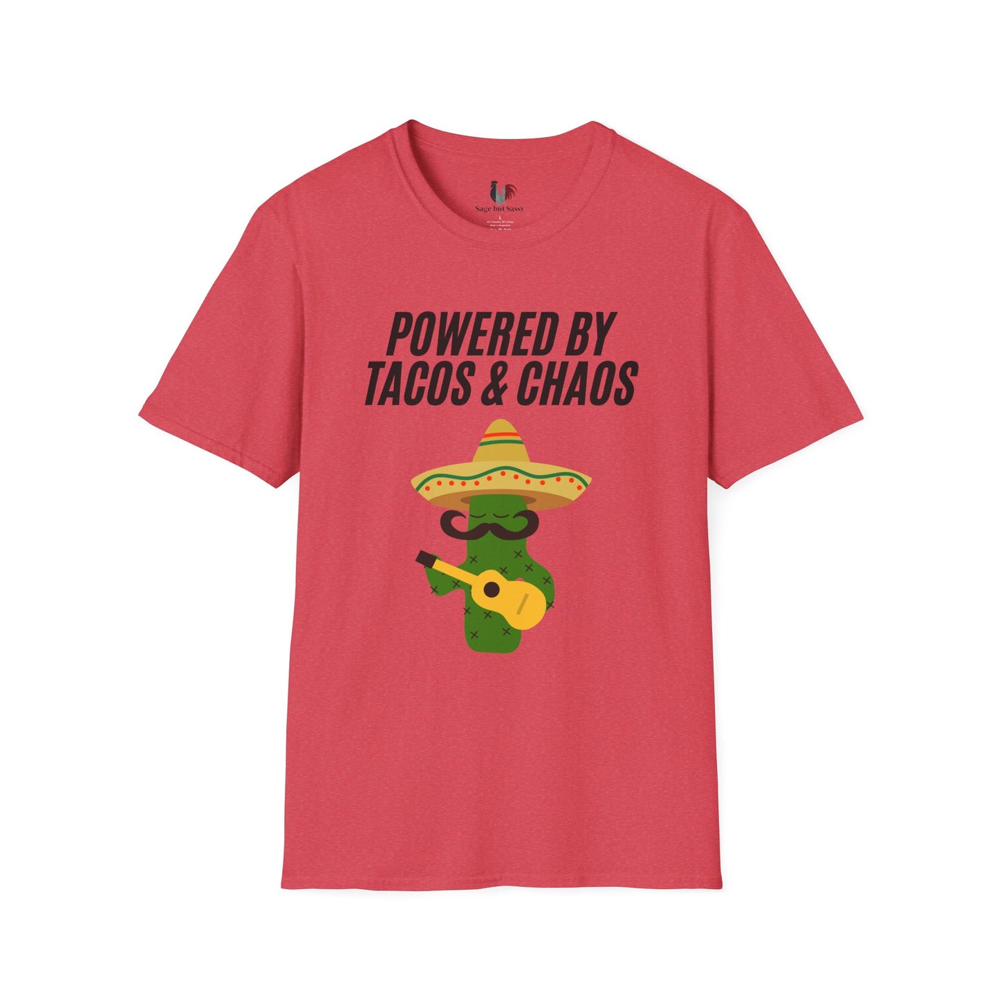 Powered by tacos and chaos, T-Shirt, Funny Cinco de Mayo gift