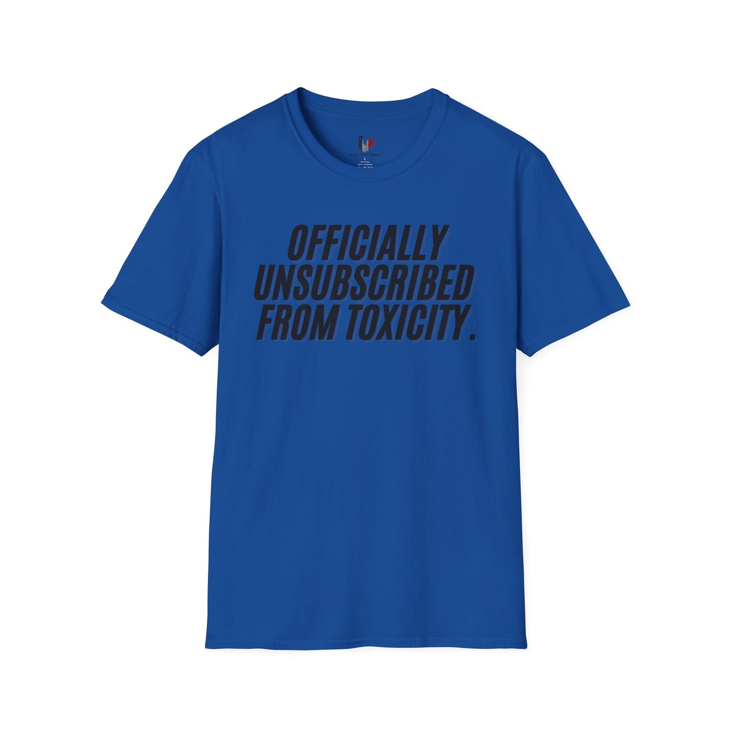 Officially unsubscribed from toxicity, Unisex Softstyle T-Shirt, Divorce/Breakout, mental health