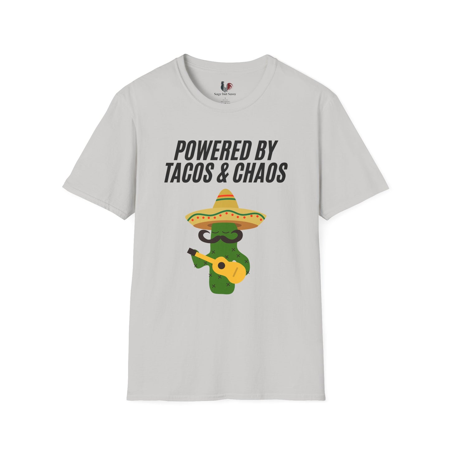 Powered by tacos and chaos, T-Shirt, Funny Cinco de Mayo gift