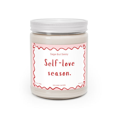 Self-love season. Funny Valentine’s Day Candle. Perfect Gift for Him/Her, single