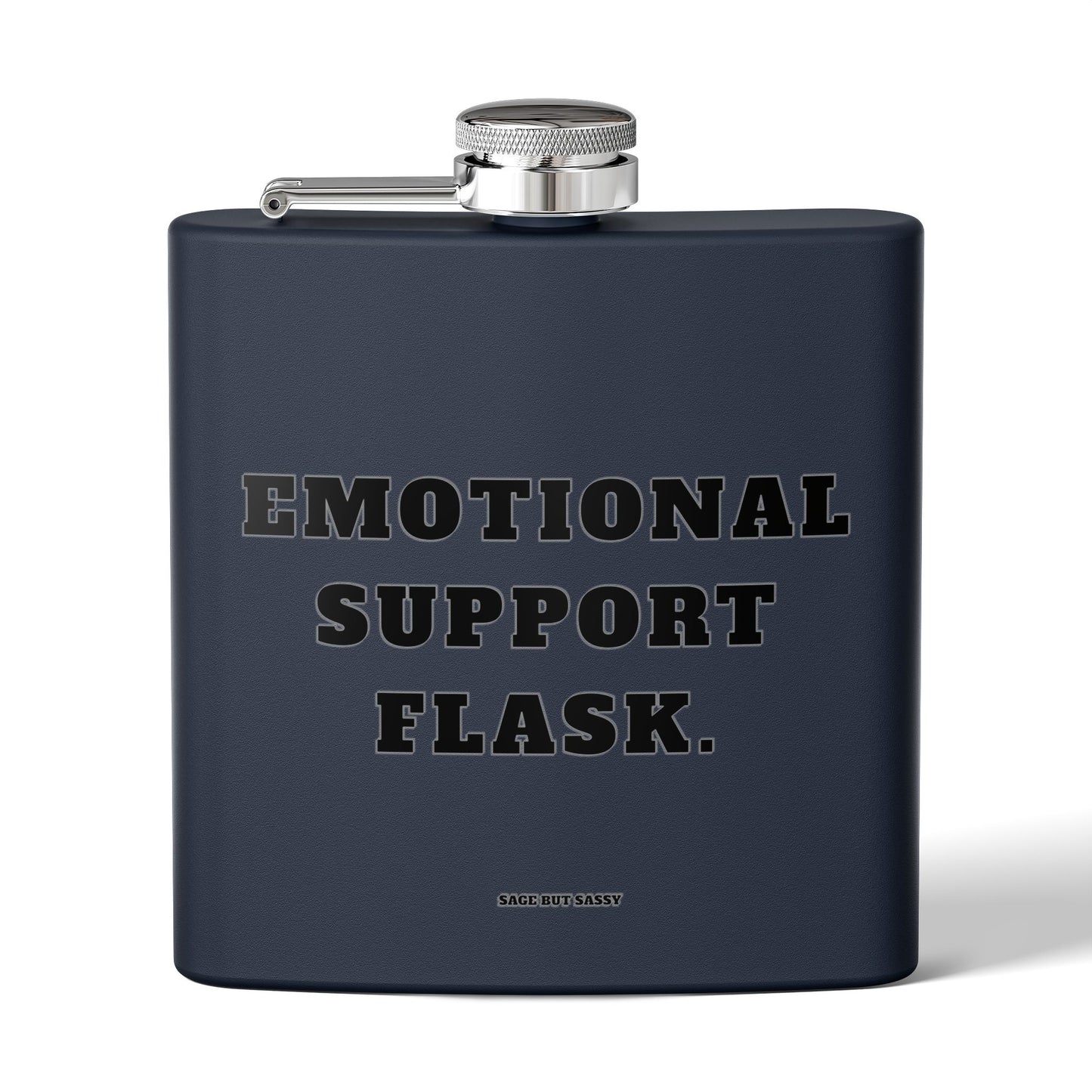 Emotional support flask,  Flask, Stainless Steel Hip Flask, Skiing and Snowboarding accessories, 6oz