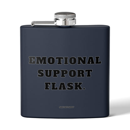 Emotional support flask,  Flask, Stainless Steel Hip Flask, Skiing and Snowboarding accessories, 6oz