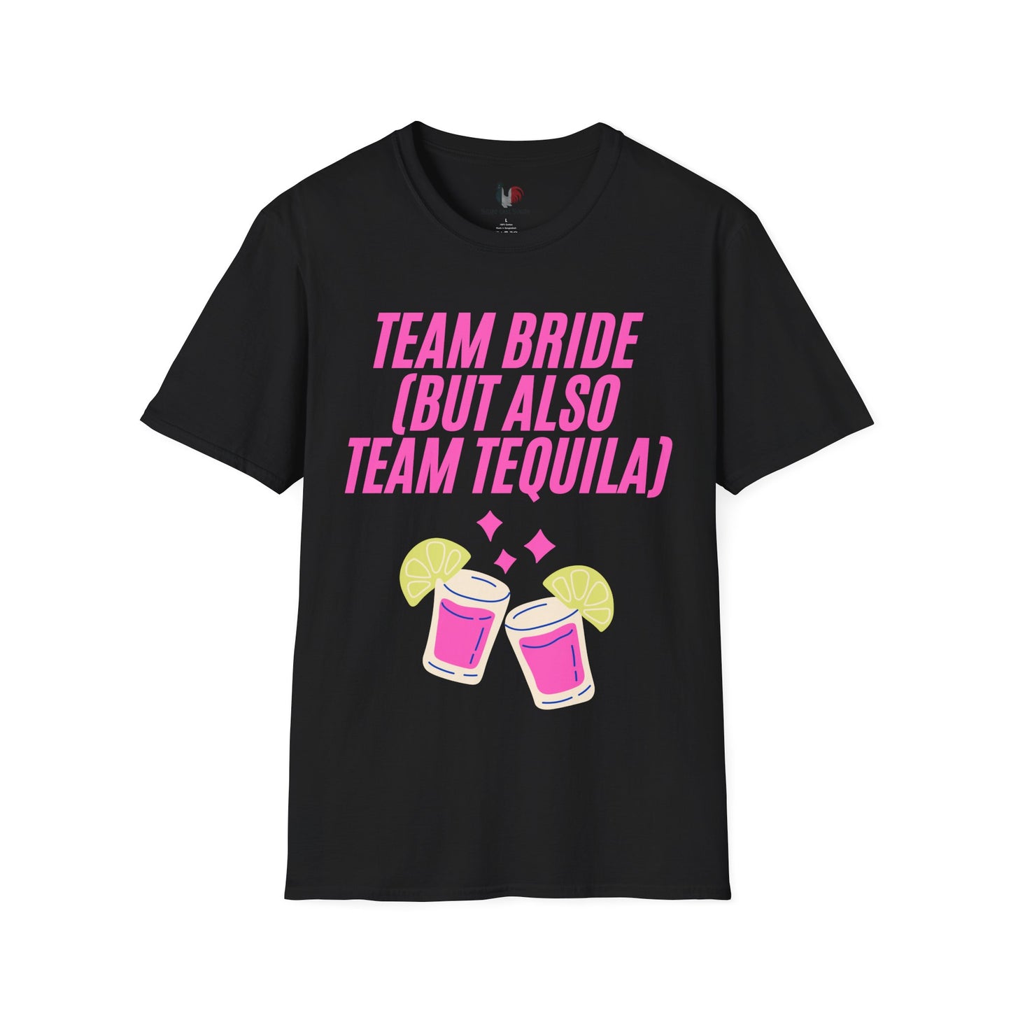 Team bride (but also team tequila), T-Shirt, Funny Bachelorette Party Tee