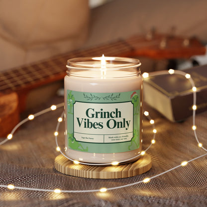 Grinch Vibes Only, Relaxation Candle, Mental Health, Scented Candle, Best Friend gift, Hate Christmas