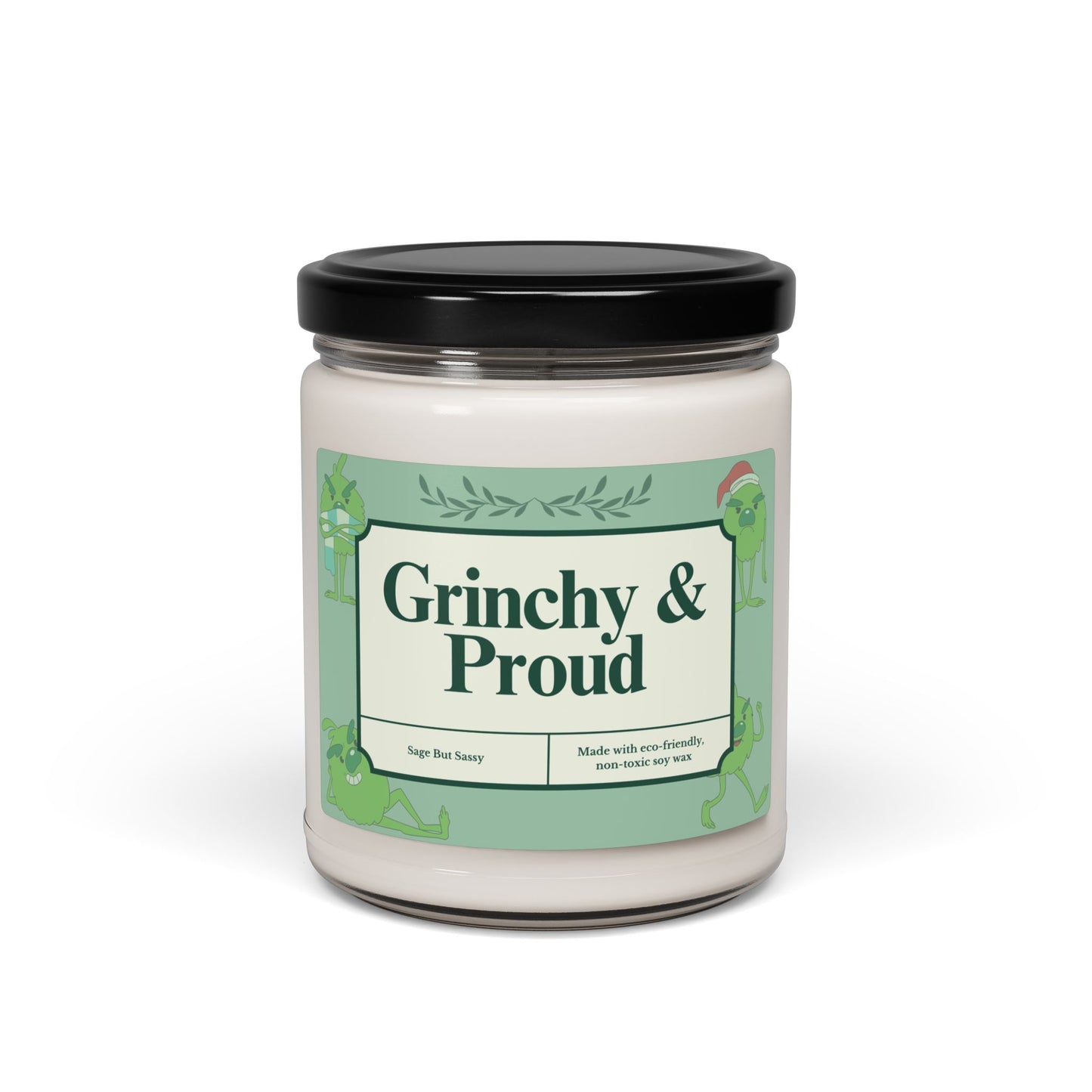 Grinch Vibes, Relaxation Candle, Mental Health, Scented Candle, Best Friend gift, Hate Christmas