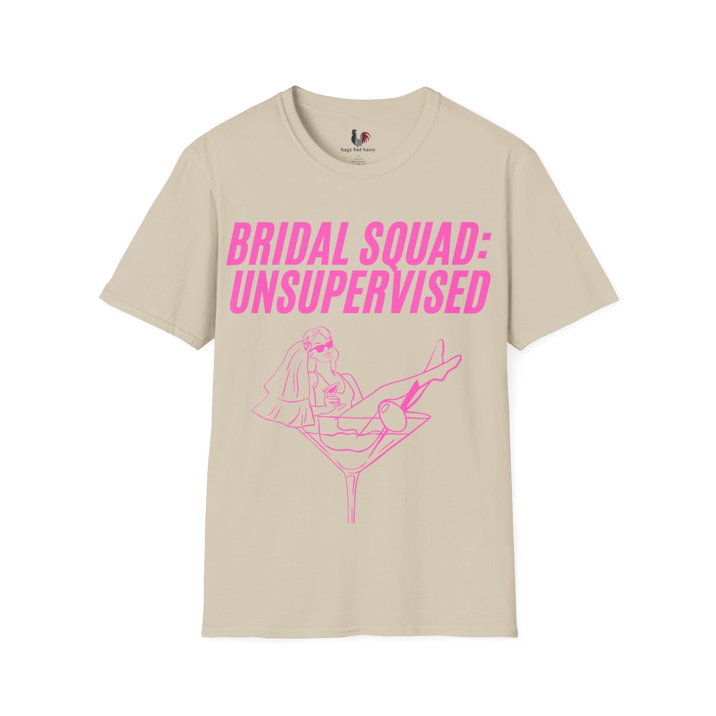 Bridal squad: unsupervised, T-Shirt, Funny Bachelorette Party Tee