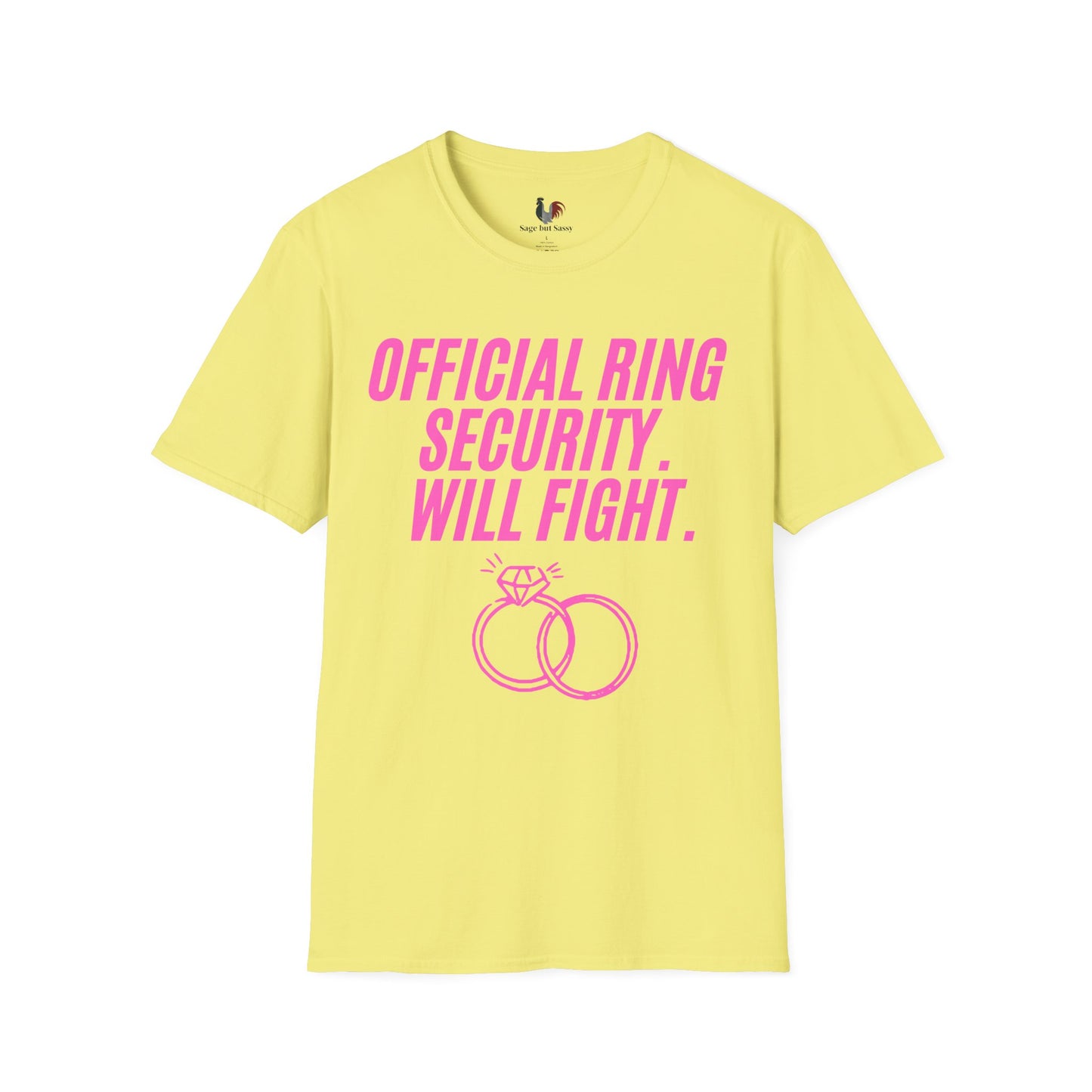 Official ring security, will fight, T-Shirt, Funny Bachelorette Party Tee