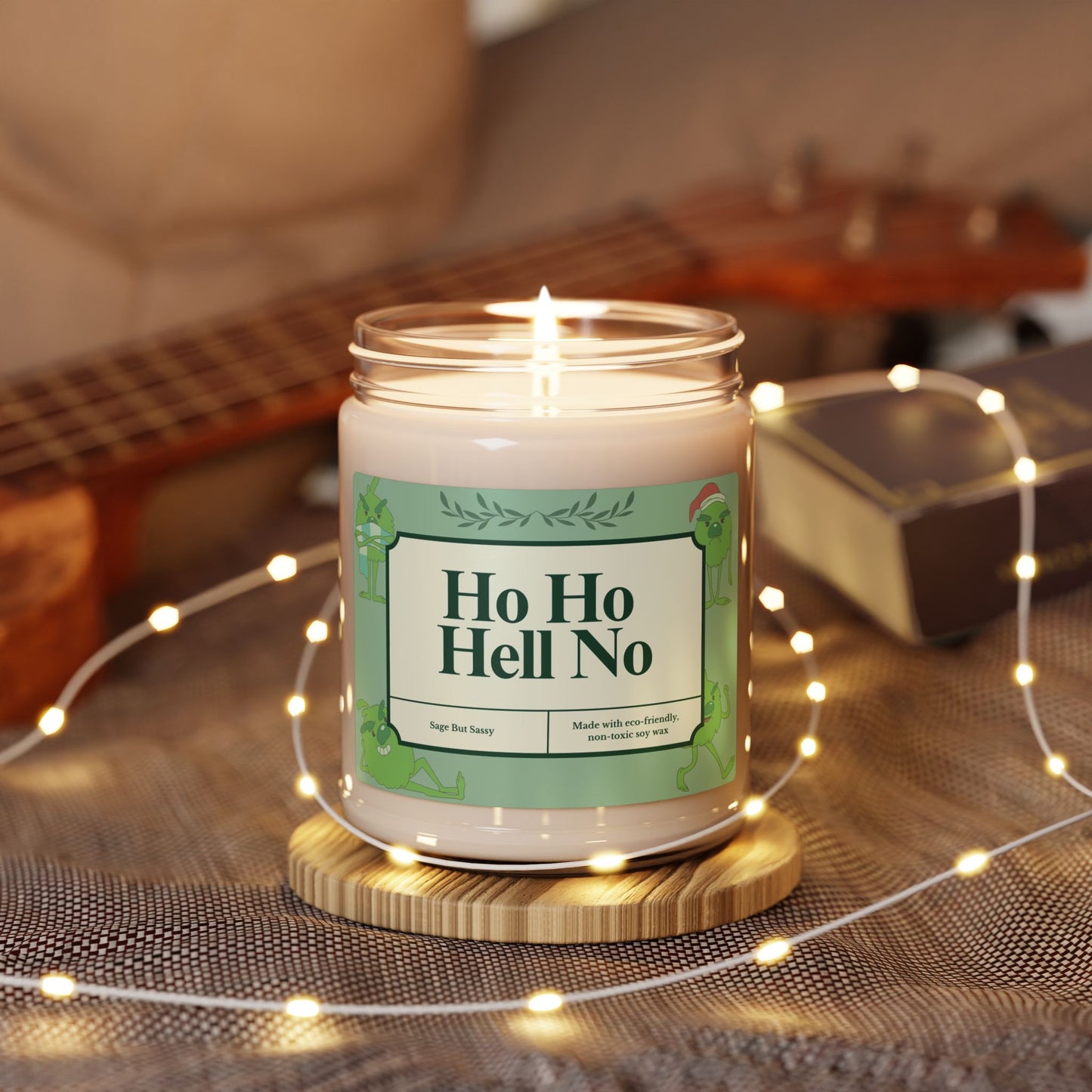 Grinch Vibes, Relaxation Candle, Mental Health, Scented Candle, Best Friend gift, Hate Christmas