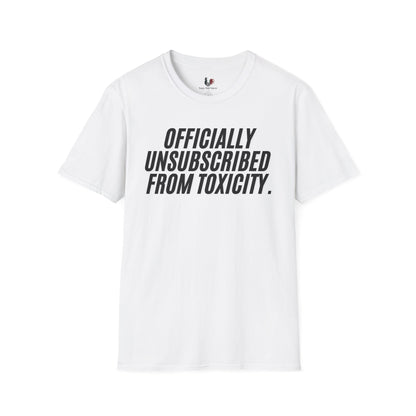 Officially unsubscribed from toxicity, Unisex Softstyle T-Shirt, Divorce/Breakout, mental health