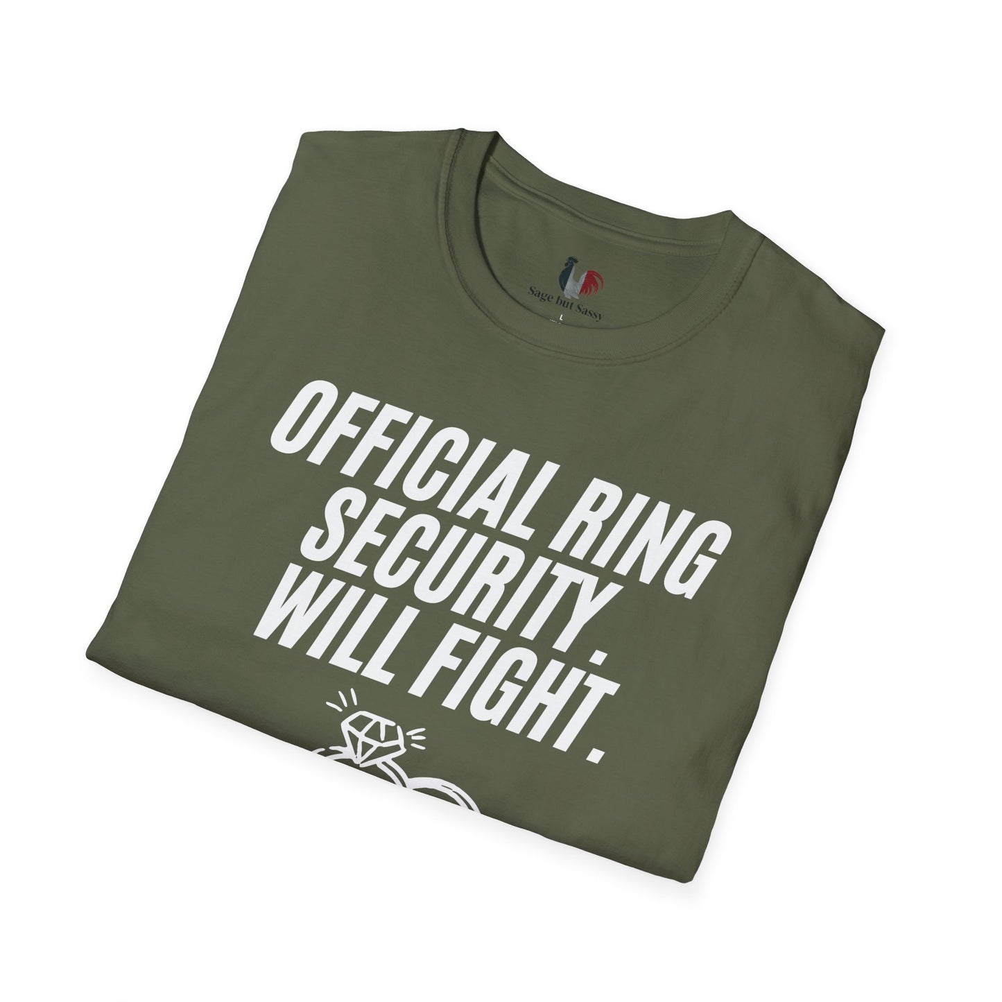 Official ring security, will fight, T-Shirt, Funny Bachelor Party Tee