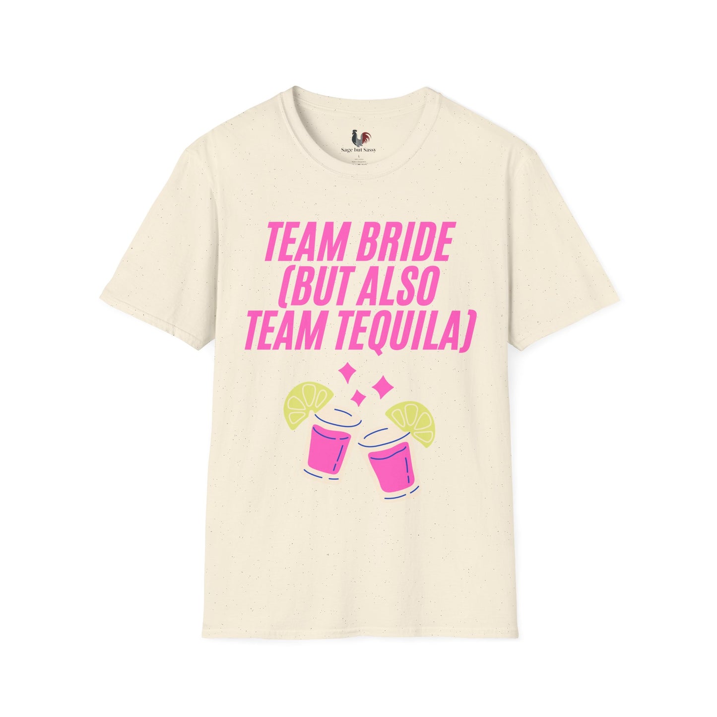 Team bride (but also team tequila), T-Shirt, Funny Bachelorette Party Tee