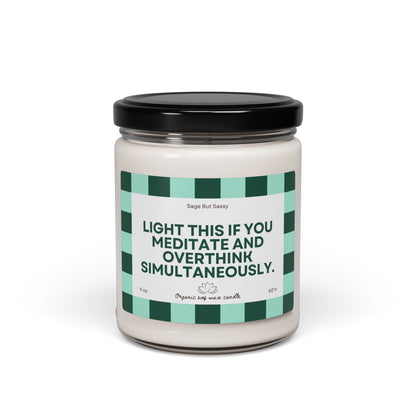 Meditation, overthinking, yoga, Soy Candle, hobbies, gift for him/her