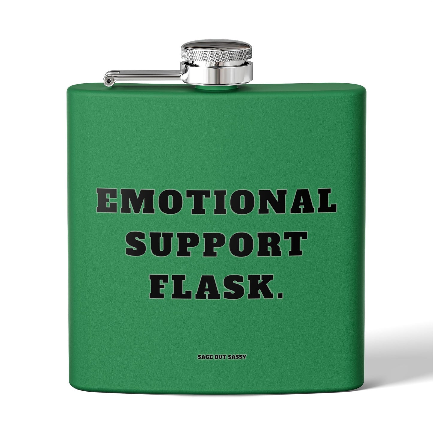 Emotional support flask,  Flask, Stainless Steel Hip Flask, Skiing and Snowboarding accessories, 6oz