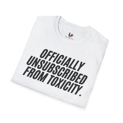Officially unsubscribed from toxicity, Unisex Softstyle T-Shirt, Divorce/Breakout, mental health