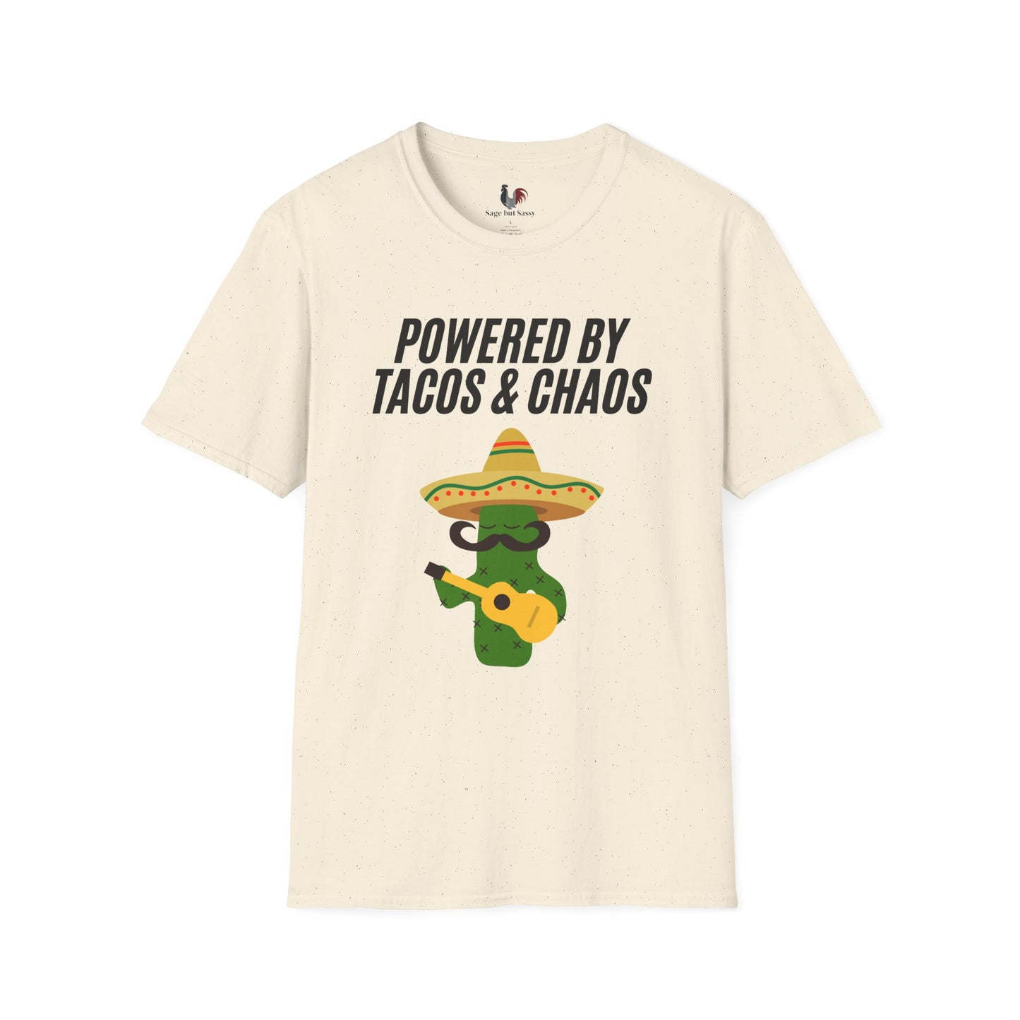 Powered by tacos and chaos, T-Shirt, Funny Cinco de Mayo gift