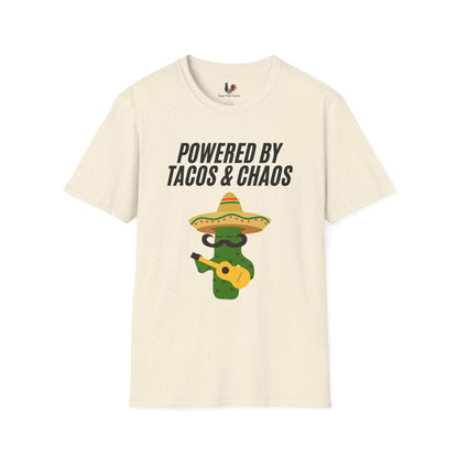 Powered by tacos and chaos, T-Shirt, Funny Cinco de Mayo gift