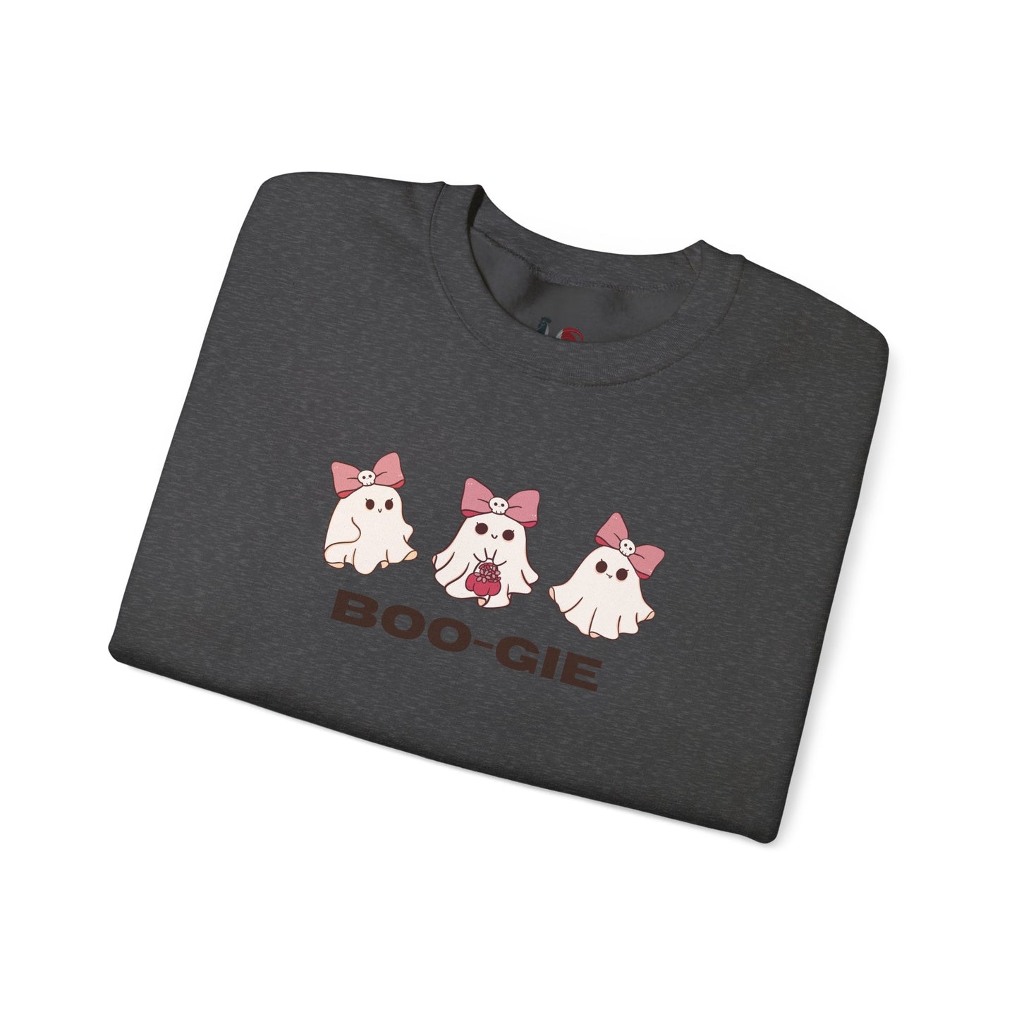 BOO-GIE, Cute Halloween Sweatshirt, Funny Spooky Jumper, Cozy Fall Pullover, Spooky Season Gift, Ghost Design, Boo-gie