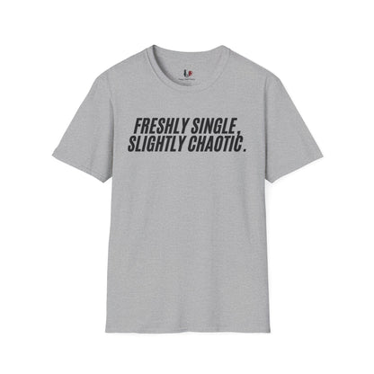 Freshly single slightly chaotic, Unisex Softstyle T-Shirt, Divorce/Breakout