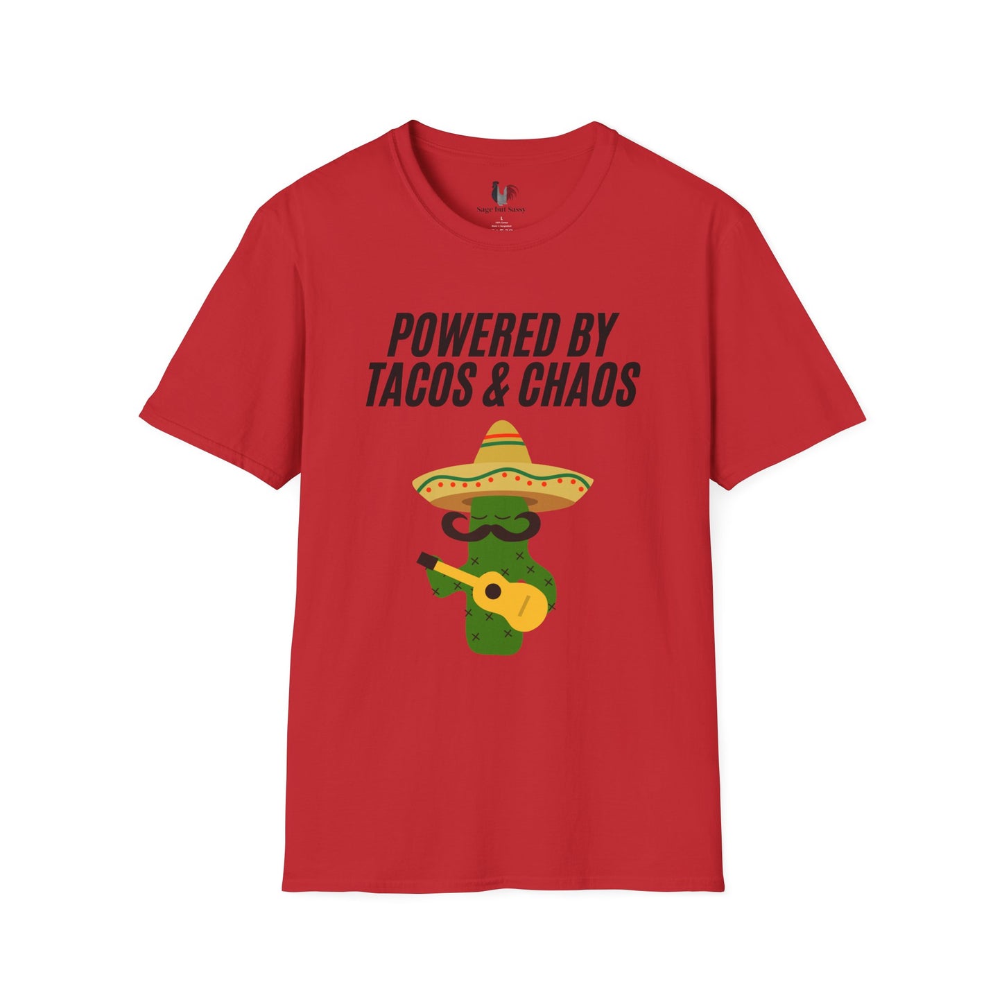 Powered by tacos and chaos, T-Shirt, Funny Cinco de Mayo gift