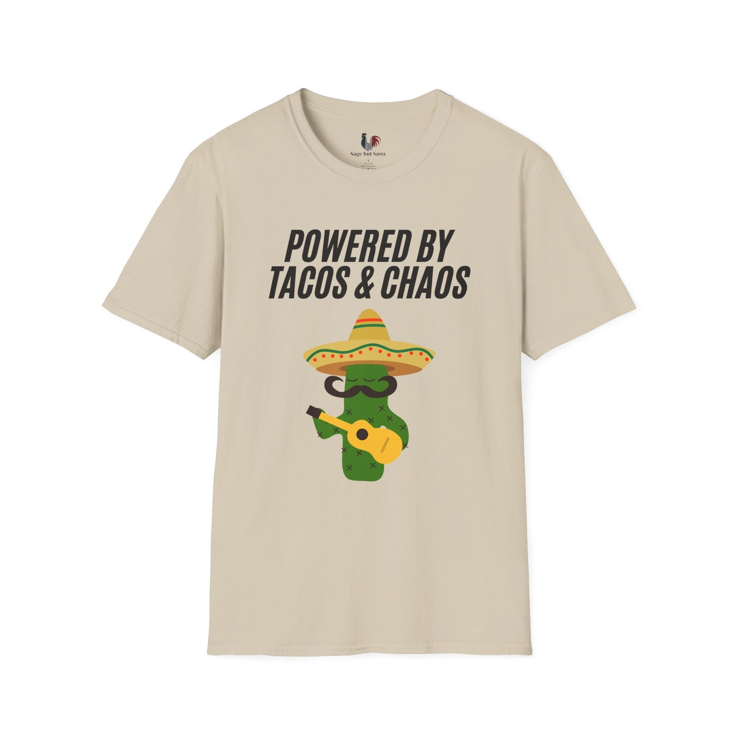 Powered by tacos and chaos, T-Shirt, Funny Cinco de Mayo gift