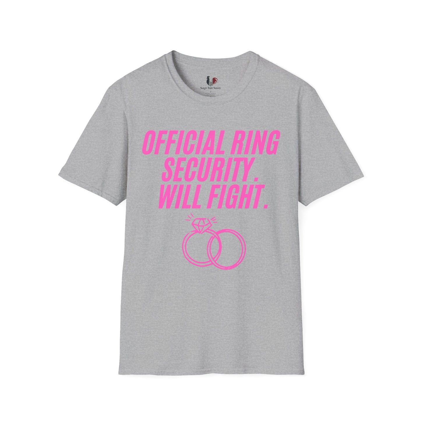Official ring security, will fight, T-Shirt, Funny Bachelorette Party Tee