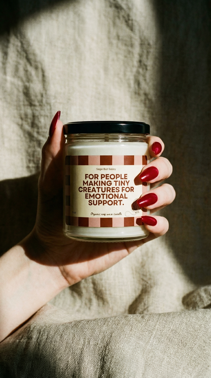 Knitting/crochet Soy Candle, hobbies, gift for him/her