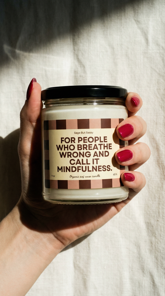 Mindfulness / Yoga / Breathing / Mental health, Soy Candle, hobbies, gift for him/her
