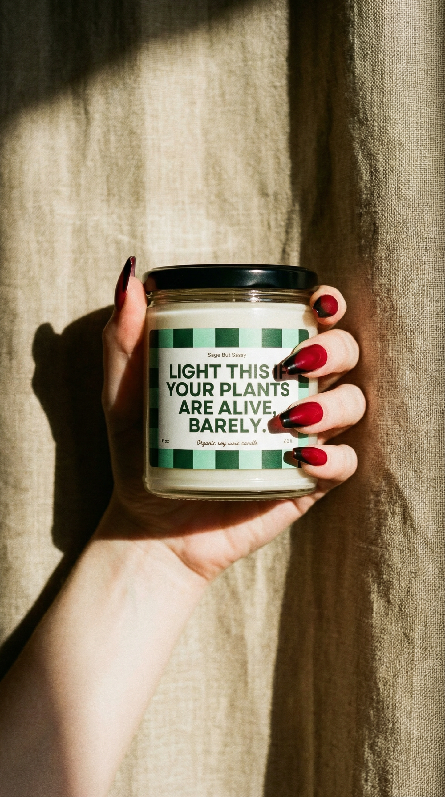 Plant mom, plant dad, plant lover, Soy Candle, hobbies, gift for him/her