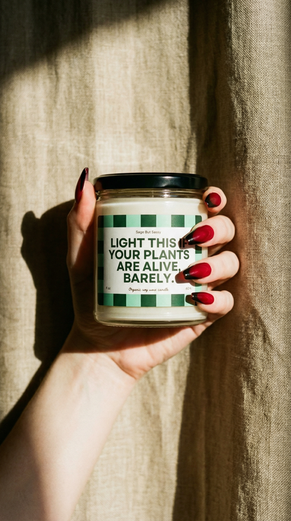 Plant mom, plant dad, plant lover, Soy Candle, hobbies, gift for him/her