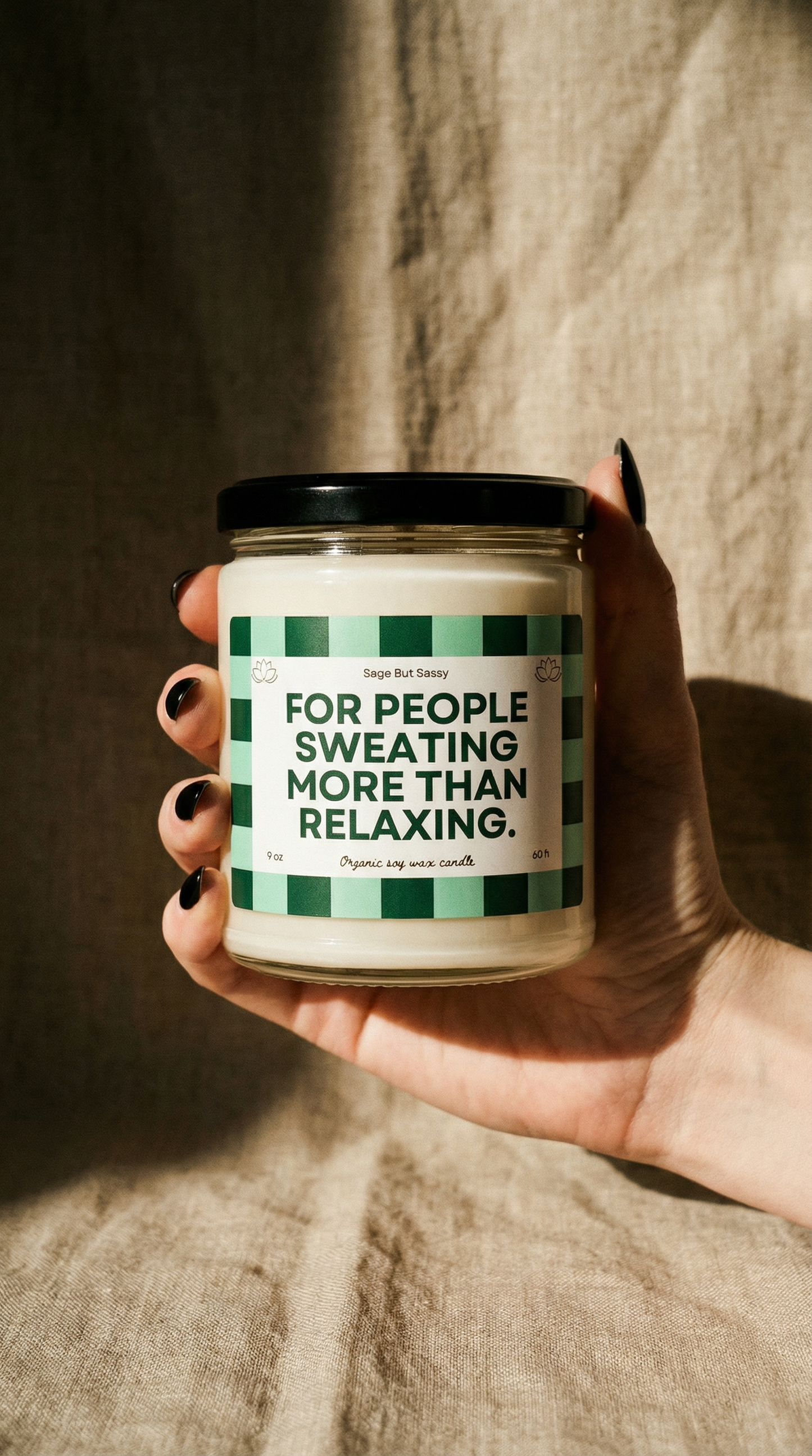 Hot yoga, relaxing, Soy Candle, hobbies, gift for him/her