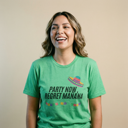 Party now, regret maňana, T-Shirt, Funny Cinco de Mayo gift