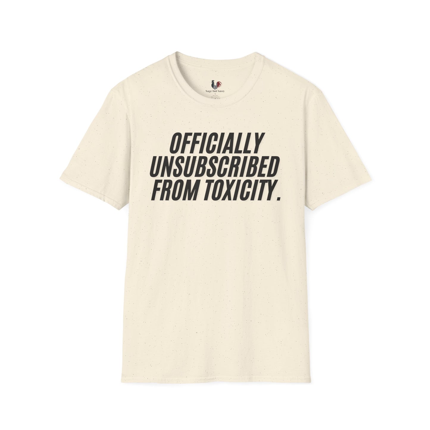 Officially unsubscribed from toxicity, Unisex Softstyle T-Shirt, Divorce/Breakout, mental health