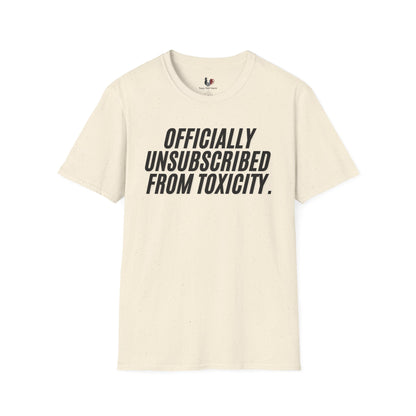 Officially unsubscribed from toxicity, Unisex Softstyle T-Shirt, Divorce/Breakout, mental health