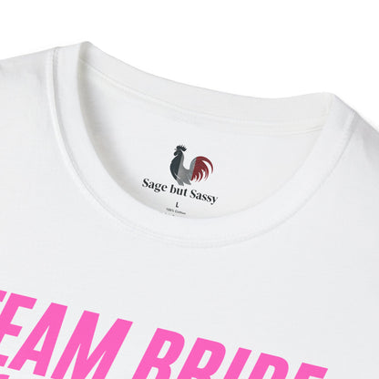 Team bride (but also team tequila), T-Shirt, Funny Bachelorette Party Tee