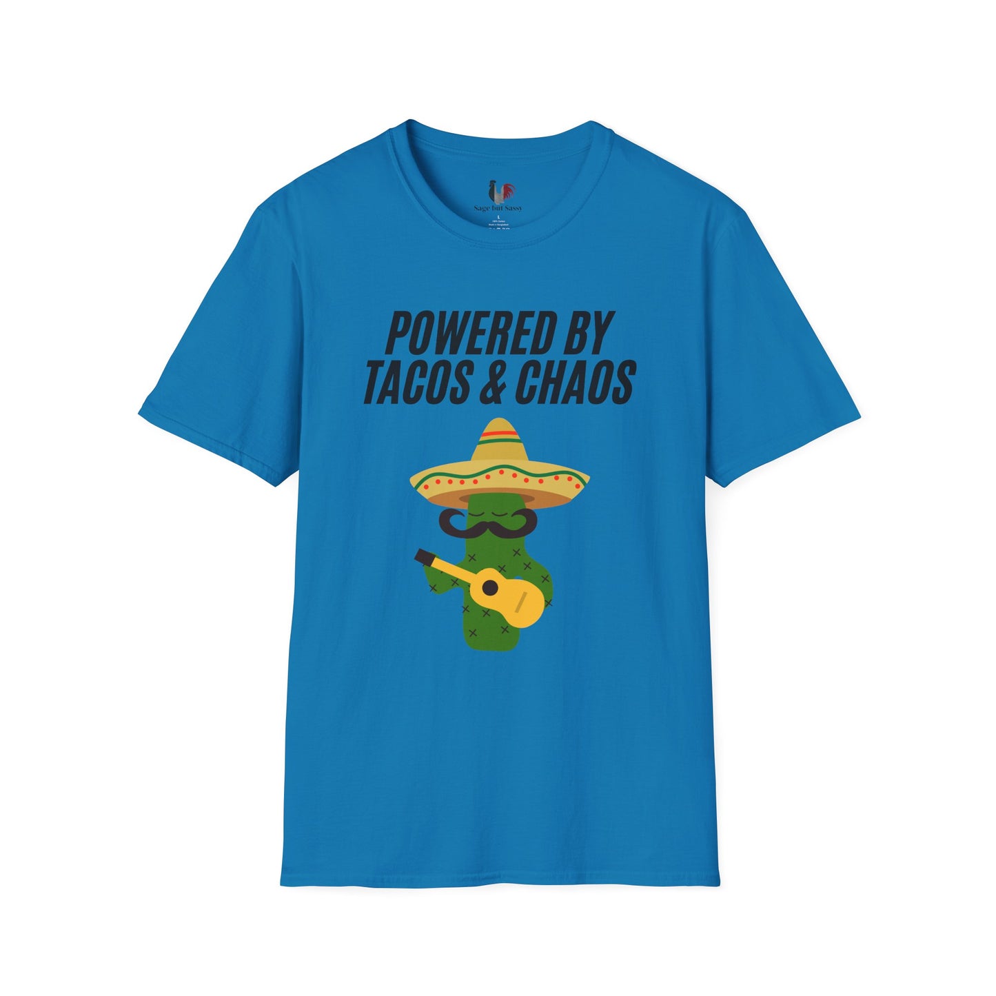 Powered by tacos and chaos, T-Shirt, Funny Cinco de Mayo gift