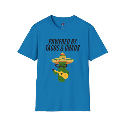 Powered by tacos and chaos, T-Shirt, Funny Cinco de Mayo gift