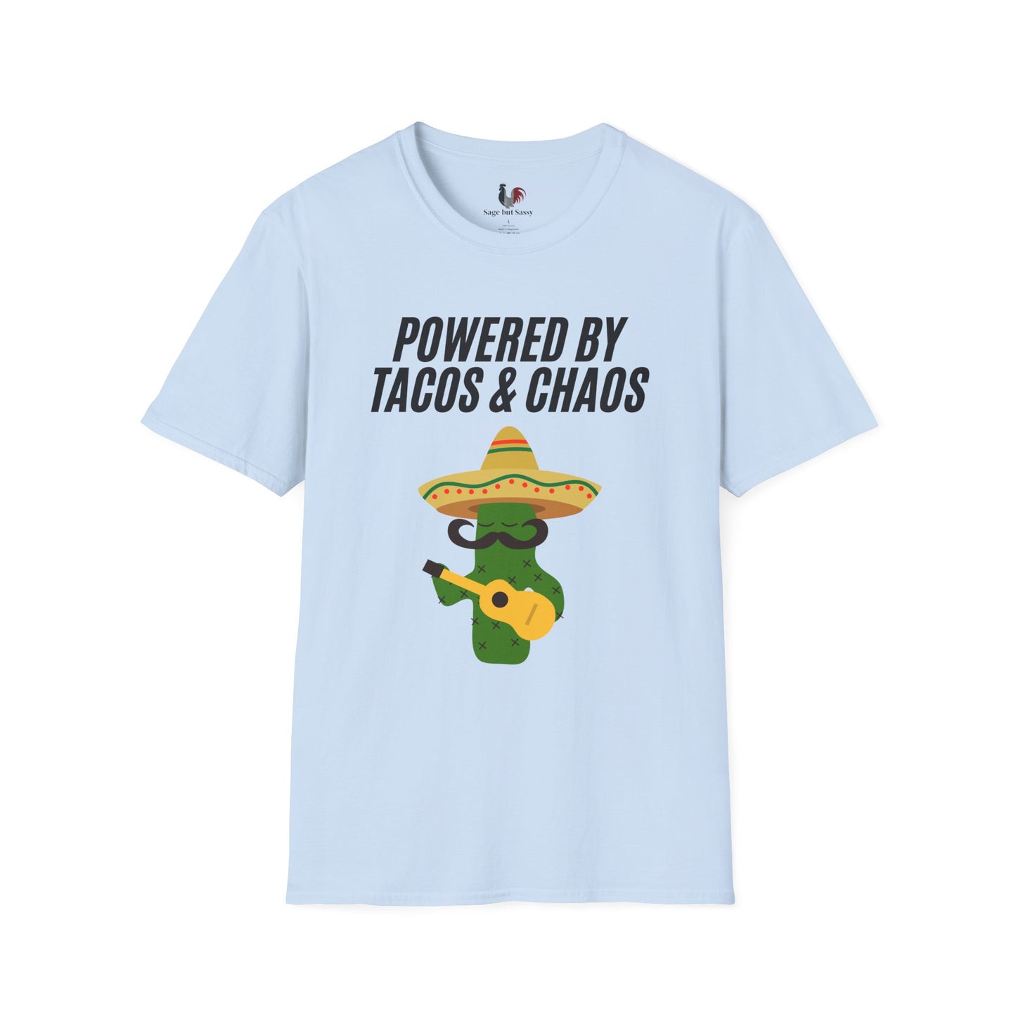 Powered by tacos and chaos, T-Shirt, Funny Cinco de Mayo gift
