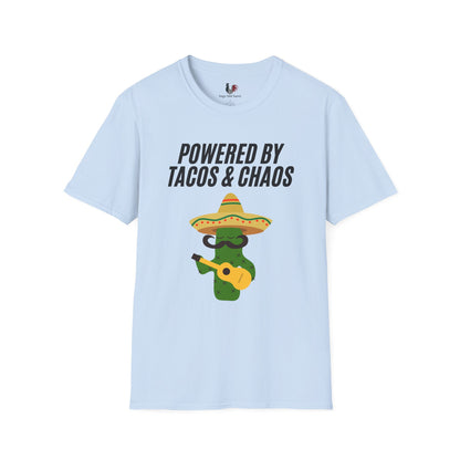 Powered by tacos and chaos, T-Shirt, Funny Cinco de Mayo gift