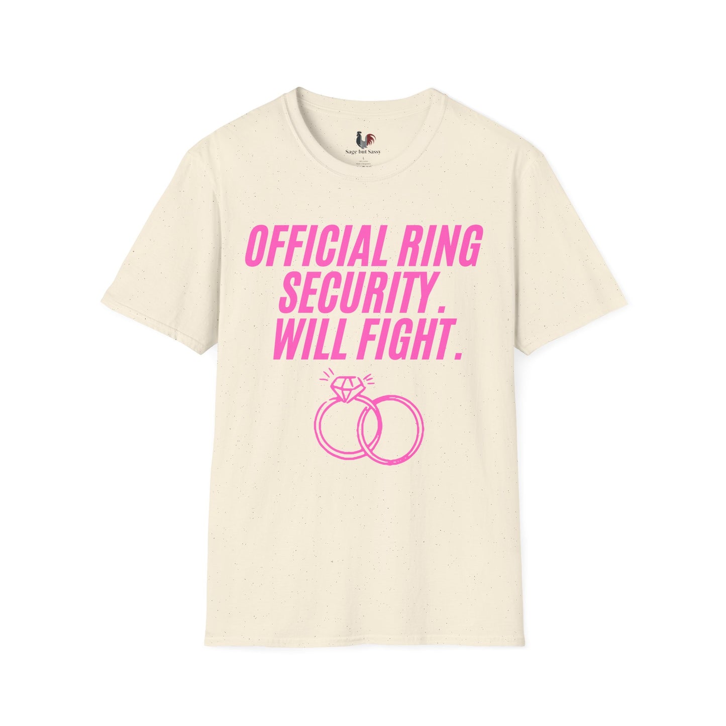 Official ring security, will fight, T-Shirt, Funny Bachelorette Party Tee