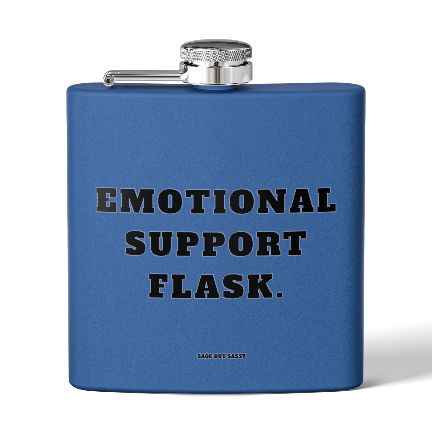 Emotional support flask,  Flask, Stainless Steel Hip Flask, Skiing and Snowboarding accessories, 6oz