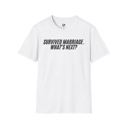 Survived marriage what's next, Unisex Softstyle T-Shirt, Divorce/Breakout