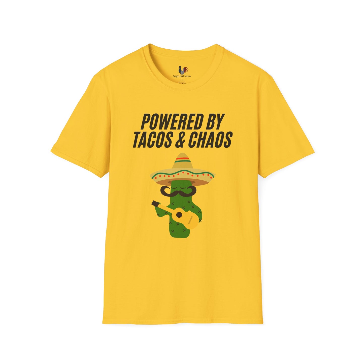 Powered by tacos and chaos, T-Shirt, Funny Cinco de Mayo gift