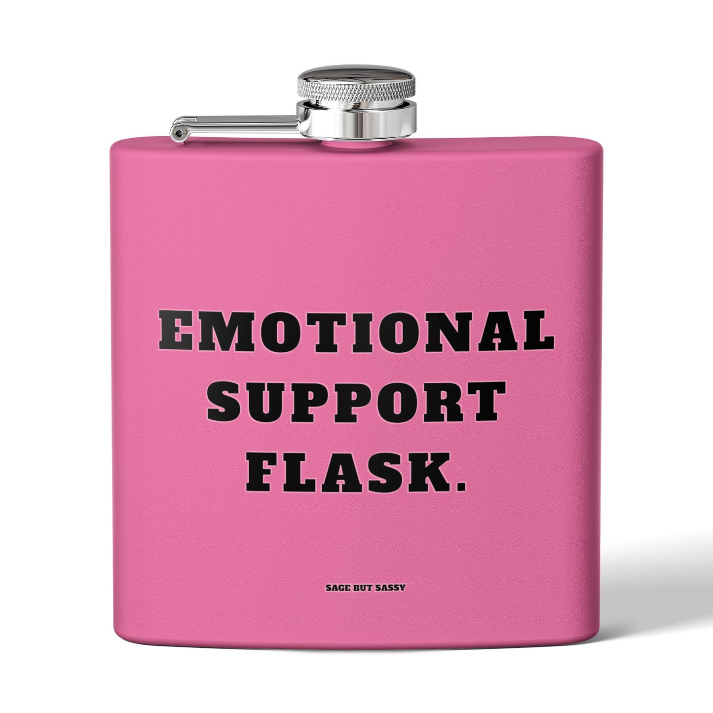 Emotional support flask,  Flask, Stainless Steel Hip Flask, Skiing and Snowboarding accessories, 6oz