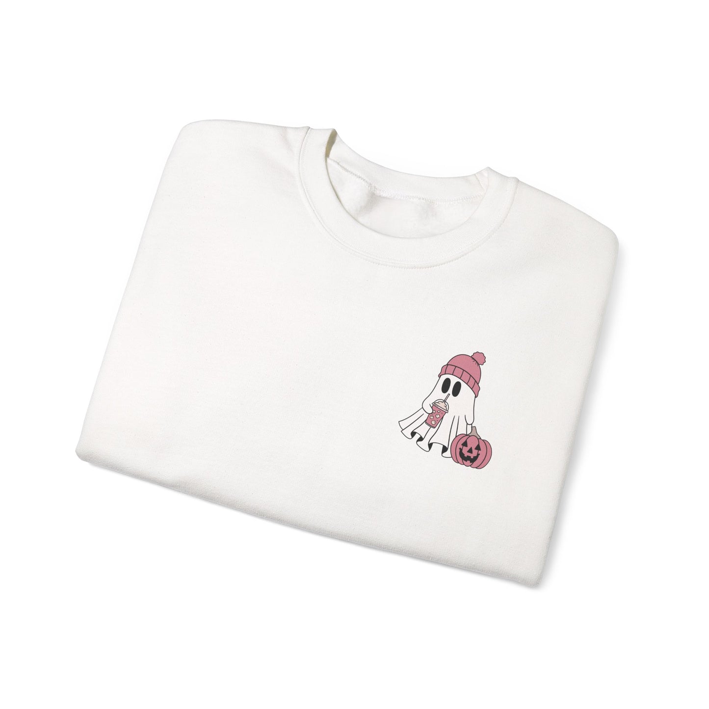 No text, Cute Halloween Sweatshirt, Funny Spooky Jumper, Cozy Fall Pullover, Spooky Season Gift, Ghost Pumpkin Design